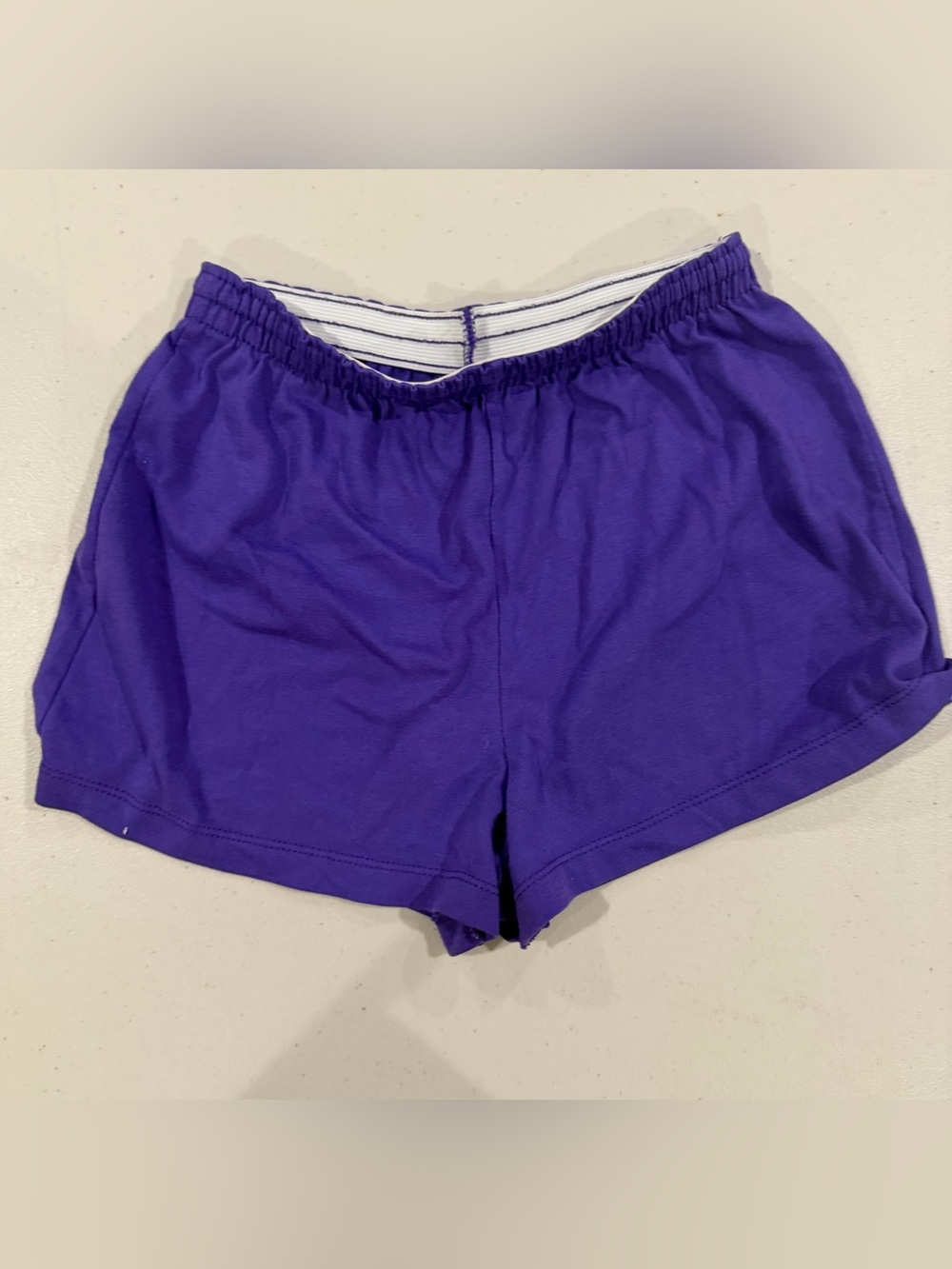 Girls' Purple Elastic-Waist Casual Shorts